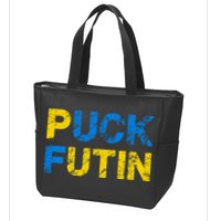 I Stand With Ukraine Puck Futin Support Zip Tote Bag