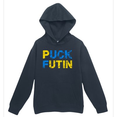 I Stand With Ukraine Puck Futin Support Urban Pullover Hoodie