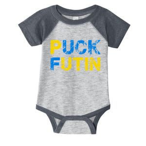 I Stand With Ukraine Puck Futin Support Infant Baby Jersey Bodysuit