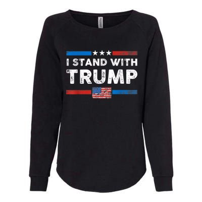 I Stand With Trump American Flag Vintage Pro Trump Make America Great Again Womens California Wash Sweatshirt