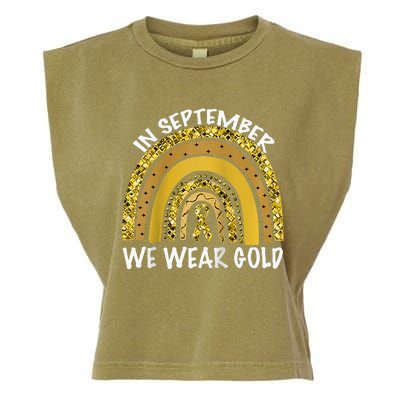 In September We Wear Gold Childhood Cancer Awareness Garment-Dyed Women's Muscle Tee