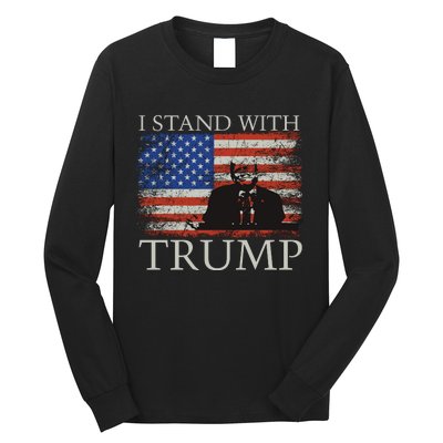 I Stand With Trump Free Trump Indictment Support Donald Trump Long Sleeve Shirt