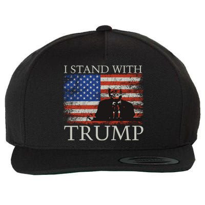 I Stand With Trump Free Trump Indictment Support Donald Trump Wool Snapback Cap