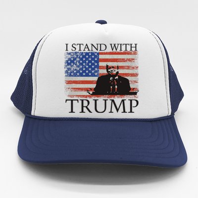 I Stand With Trump Free Trump Indictment Support Donald Trump Trucker Hat