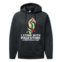 I Stand With Palestine For Their Freedom Free Palestine Performance Fleece Hoodie