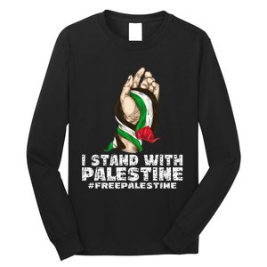 I Stand With Palestine For Their Freedom Free Palestine Long Sleeve Shirt