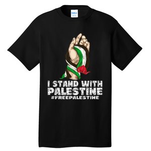 I Stand With Palestine For Their Freedom Free Palestine Tall T-Shirt