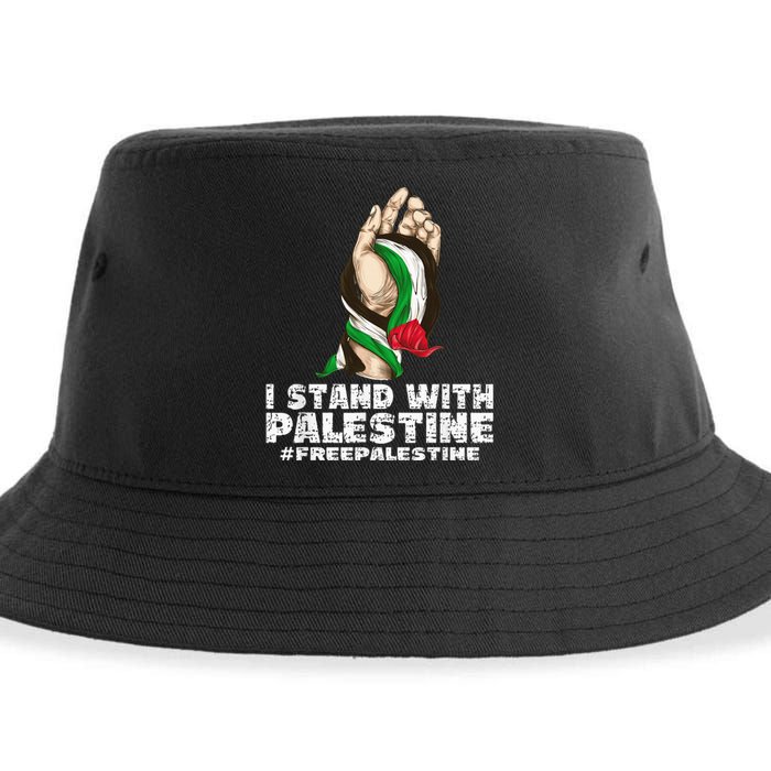 I Stand With Palestine For Their Freedom Free Palestine Sustainable Bucket Hat