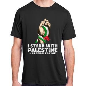 I Stand With Palestine For Their Freedom Free Palestine Adult ChromaSoft Performance T-Shirt