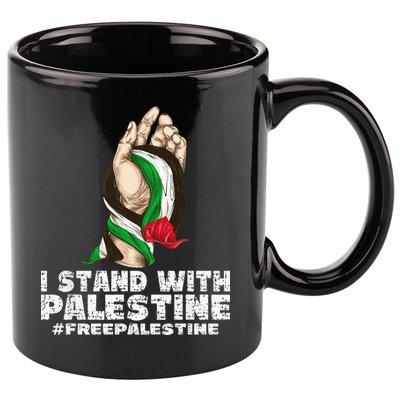 I Stand With Palestine For Their Freedom Free Palestine 11oz C Handle Ceramic Mug