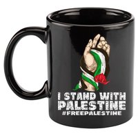 I Stand With Palestine For Their Freedom Free Palestine 11oz C Handle Ceramic Mug