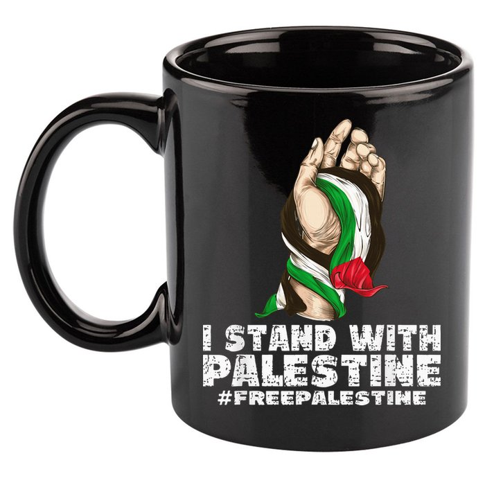I Stand With Palestine For Their Freedom Free Palestine 11oz C Handle Ceramic Mug