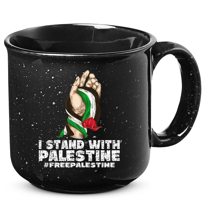 I Stand With Palestine For Their Freedom Free Palestine 15oz Campfire Ceramic Mug