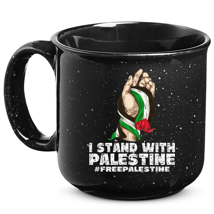I Stand With Palestine For Their Freedom Free Palestine 15oz Campfire Ceramic Mug