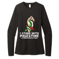 I Stand With Palestine For Their Freedom Free Palestine Womens CVC Long Sleeve Shirt