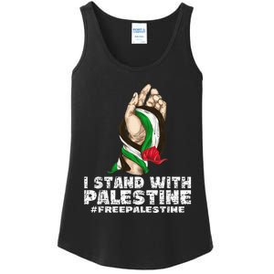 I Stand With Palestine For Their Freedom Free Palestine Ladies Essential Tank