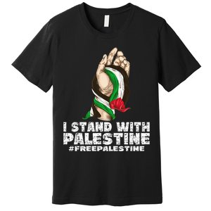 I Stand With Palestine For Their Freedom Free Palestine Premium T-Shirt