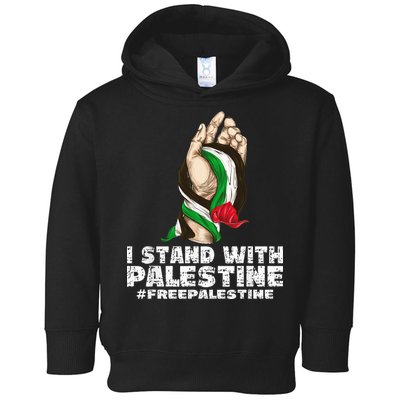 I Stand With Palestine For Their Freedom Free Palestine Toddler Hoodie
