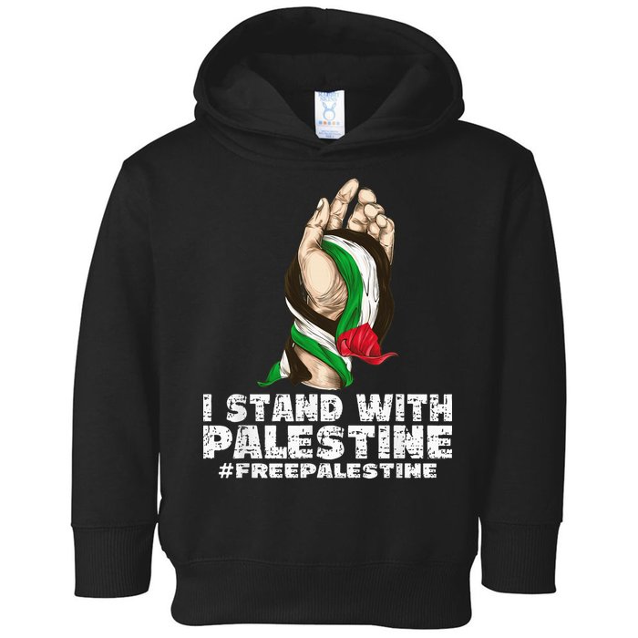 I Stand With Palestine For Their Freedom Free Palestine Toddler Hoodie