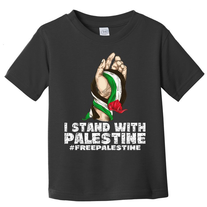 I Stand With Palestine For Their Freedom Free Palestine Toddler T-Shirt