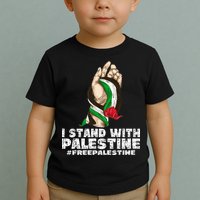 I Stand With Palestine For Their Freedom Free Palestine Toddler T-Shirt