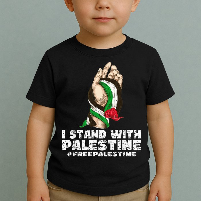 I Stand With Palestine For Their Freedom Free Palestine Toddler T-Shirt