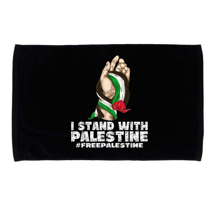 I Stand With Palestine For Their Freedom Free Palestine Microfiber Hand Towel