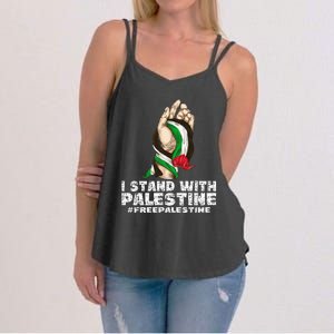 I Stand With Palestine For Their Freedom Free Palestine Women's Strappy Tank