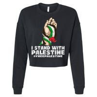 I Stand With Palestine For Their Freedom Free Palestine Cropped Pullover Crew