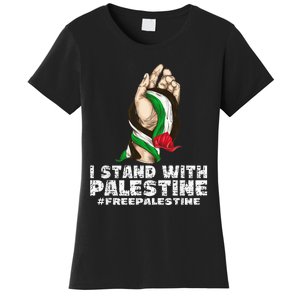 I Stand With Palestine For Their Freedom Free Palestine Women's T-Shirt