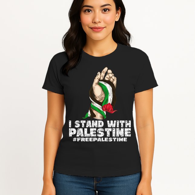 I Stand With Palestine For Their Freedom Free Palestine Womens T-Shirt