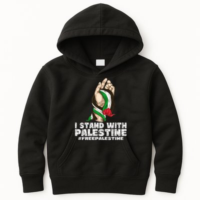 I Stand With Palestine For Their Freedom Free Palestine Kids Hoodie