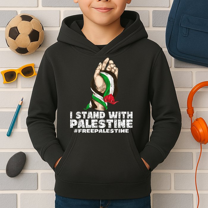 I Stand With Palestine For Their Freedom Free Palestine Kids Hoodie