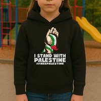 I Stand With Palestine For Their Freedom Free Palestine Kids Hoodie