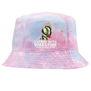 I Stand With Palestine For Their Freedom Free Palestine Tie-Dyed Bucket Hat