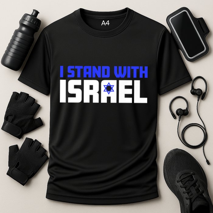 I Stand With Israel Support Israel Cooling Performance Crew T-Shirt