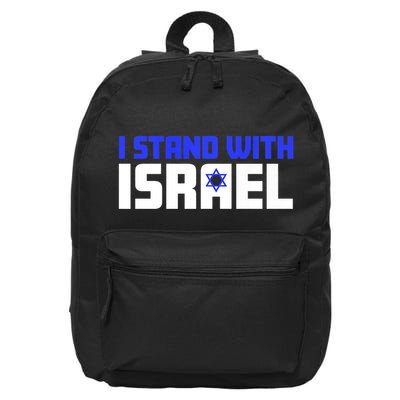 I Stand With Israel Support Israel 16 in Basic Backpack