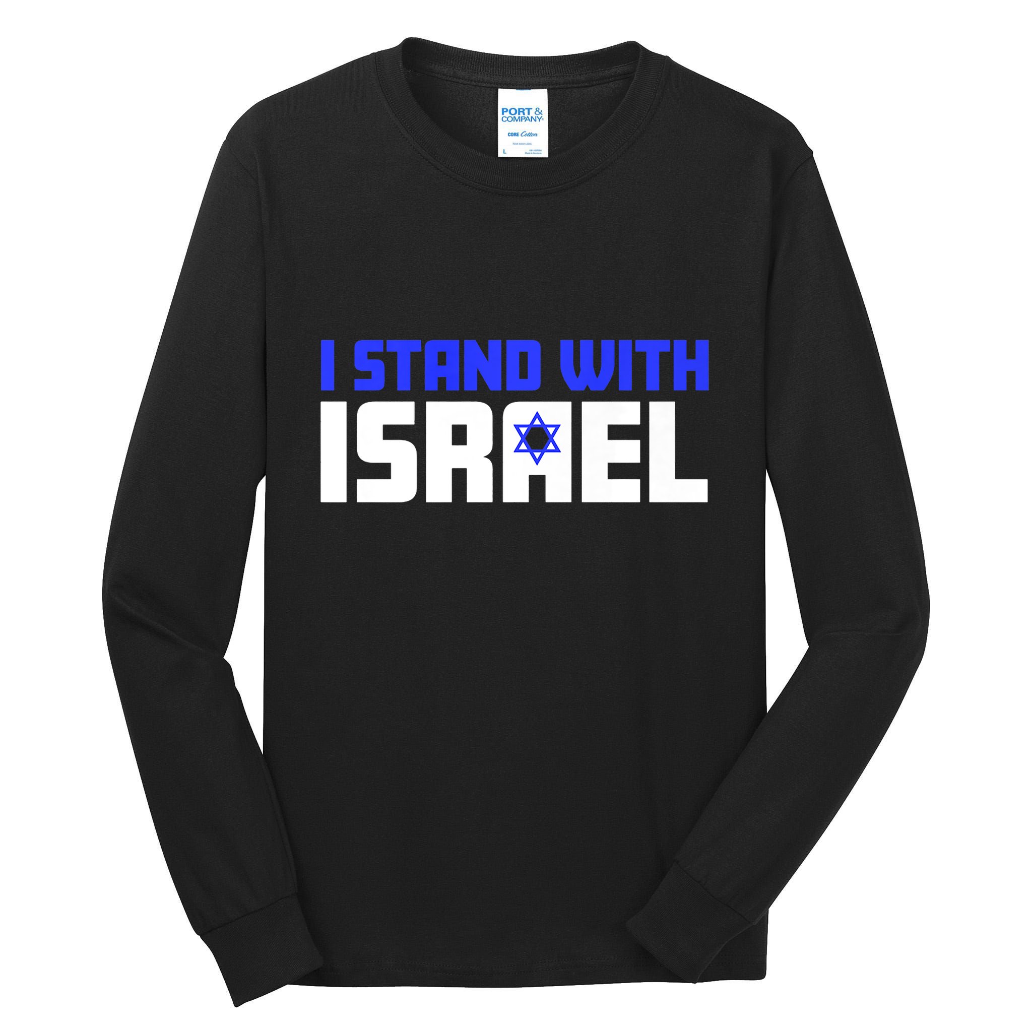 I Stand With Israel Support Israel Tall Long Sleeve T-Shirt