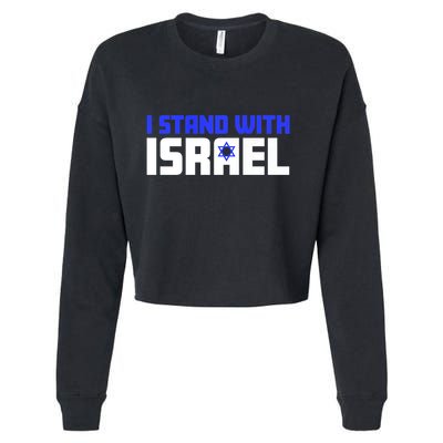 I Stand With Israel Support Israel Cropped Pullover Crew