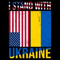 I Stand With Ukraine USA Flag Mug