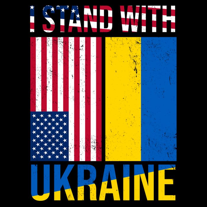 I Stand With Ukraine USA Flag Mug