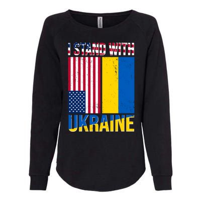 I Stand With Ukraine USA Flag Womens California Wash Sweatshirt