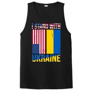 I Stand With Ukraine USA Flag PosiCharge Competitor Tank