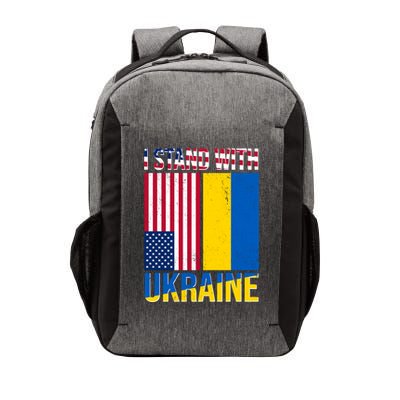 I Stand With Ukraine USA Flag Vector Backpack