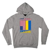 I Stand With Ukraine USA Flag Hoodie