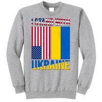 I Stand With Ukraine USA Flag Sweatshirt