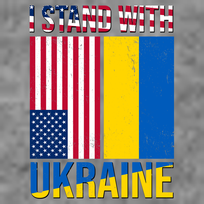 I Stand With Ukraine USA Flag Sweatshirt