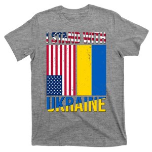 I Stand With Ukraine USA Flag T-Shirt