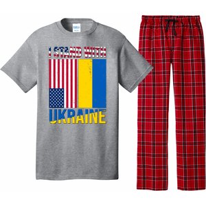 I Stand With Ukraine USA Flag Pajama Set