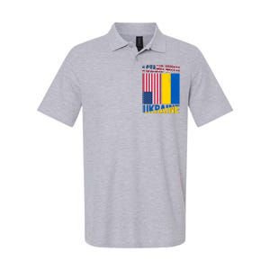 I Stand With Ukraine USA Flag Softstyle Adult Sport Polo